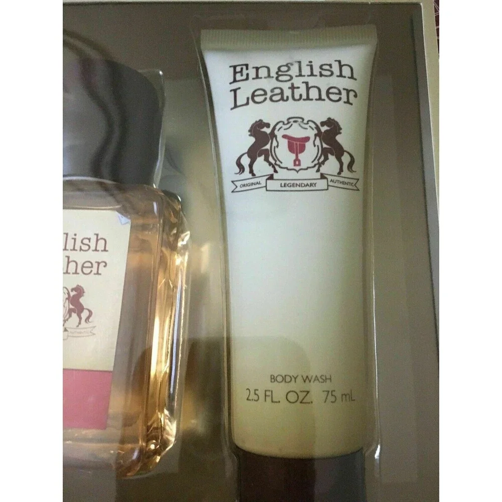 English Leather By Dana 3-Piece Gift Set After Shave Balm Body Splash Body Wash